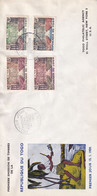 TOGO 1959 TIMBER SET REGD FDC TO USA. - Lettres & Documents