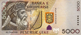 ALBANIA 5000 LEKE 2007 VF-EXF P-75a (free Shiping Via Registered Air Mail) - Albanie