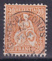 Zumstein 32 / Michel 24 Schweiz Sitzende Helvetia Mit Vollstempel CHAUX DE FONDS - Oblitérés