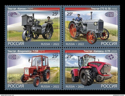 Russia 2022 Tractor Building Set Of 4 MNH - Neufs