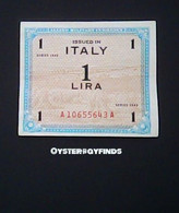 Italy 1943: 1 Lira - Occupation Alliés Seconde Guerre Mondiale