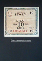 Italy 1943: 10 Lira - Occupazione Alleata Seconda Guerra Mondiale