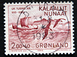 Greenland 1982    Erik Den Røde (Viking Ships, Birds)   MiNr.137  ( Lot E 1935  ) - Gebruikt