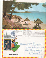 Spain -  Envelope Circulated From Alcudia The Balearic Islands In 1983 To Ris Orangis, France - 2/scans - Cartas & Documentos