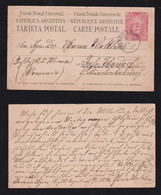 Argentina 1886 Stationery Postcard 6c BUENOS AIRES To EBERSDORF Germany - Lettres & Documents