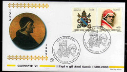 CITTÀ DEL VATICANO VATIKAN VATICAN CITY 1998 I PAPI E GLI ANNI SANTI PAPA CLEMENTE VI LIRE 400 FDC FILAGRANO - Used Stamps