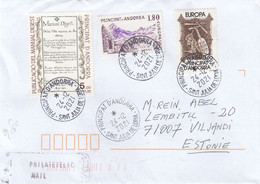 GOOD ANDORRA Postal Cover To ESTONIA 2021 - Good Stamped: Europa ; Manual - Briefe U. Dokumente