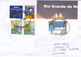 GOOD BRAZIL Postal Cover To ESTONIA 2022 - Good Stamped: Landscape ; Scouting - Lettres & Documents