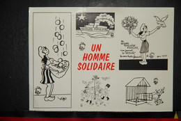 CP,  Illustrateur, JEAN EFFEL - UN HOMME SOLIDAIRE SECOURS POPULAIRE FRANCAIS - Effel