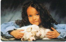 Fillette Chien Dog Amitié Carte Calendrier 1998calendar - Hunde