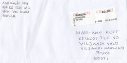 GOOD PORTUGAL Postal Cover To ESTONIA 2022 - Good Stamped: Automat Stamp - Lettres & Documents