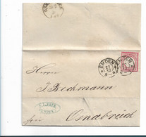 Brs377 / DEUTSCHES REICH - Emden (Hannoverstempel) Spätverwendet Auf Grossem Brustschild, 1 Groschen, Dez. 1873 +Inhalt - Covers & Documents