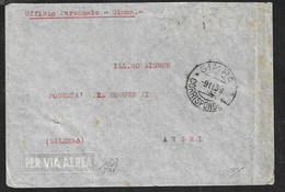 ETIOPIA - ANNULLO DC " GIMMA *9.11.38* CORRISPONDENZE* SU BUSTA IN FRANCHIGIA PER ANGRI (SA) - Ethiopia