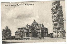 CPA, Italie , N°1974, Pisa , Duomo Battistero  E Campanile - Pisa