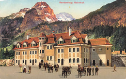 Kandersteg Bahnhof Attelages Calèche Wagen 1913 - Kandersteg