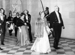 PHOTO DE PRESSE "1963, Souverains Suédois Et Le Général De Gaulle à Versailles" / POLITIQUE - Autres