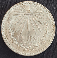 Mexico 1945 - Un Peso - .720 Silver - KM# 455 - Mexique