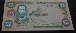 JAMAICA , P 69c , 2 Dollars , 1989, UNC  Neuf , 45% Discount - Jamaique