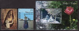 Kosovo 2022 Europa CEPT Stories And Myths Legends Flower, Flora Plants, Set And Block  MNH - Kosovo