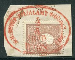 AUSTRIA 1859 10 Kr. Type II Used On Piece With Red Registration Postmark.  Michel 14 II - Oblitérés