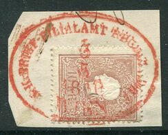 AUSTRIA 1859 10 Kr. Type II Used On Piece With Red Registration Postmark.  Michel 14 II - Usati