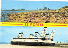 Vue Generale Sur La Plage Hovercraft Srn4 Qui Relie Le Portel A Douvres - Le Portel