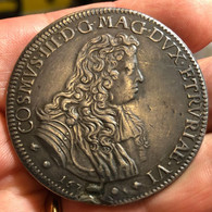 Firenze Cosimo III° Dè Medici 1670-1723 Piastra 167? Appiccagnolo Rimosso Q.bb  E.107 - Toskana