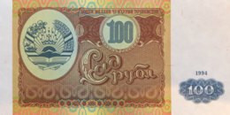 Tajikistan 100 Rubles, P-6 (1994) - UNC - Tajikistan