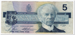 CANADA,5 DOLLARS,1986,P.95,F-VF - Canada