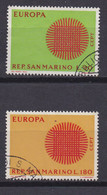 SAN MARINO, 1970, Cancelled Stamp(s) , Europe CEPT, Michel Nr(s). 955-956, Scannr. 22592 - Used Stamps