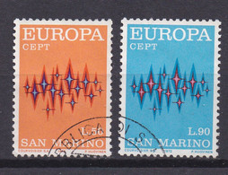 SAN MARINO, 1972, Cancelled Stamp(s) , Europe CEPT, Michel Nr(s). 997-998, Scannr. 22606 - Used Stamps