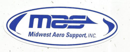Autocollant , 140 X 55 Mm, Aviation , MAS , Midwest Aero Support INC - Adesivi