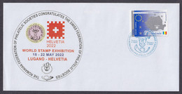 Romania 2022, Lugano Switzerladn Exhibition, Special Cover & Postmark - Ohne Zuordnung