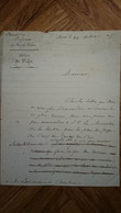 1825 VICOMTE BLIN DE BOURBON PREFET PAS DE CALAIS DEPUTE SOMME BROUILLON LETTRE - Documentos Históricos