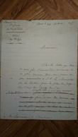 1825 VICOMTE BLIN DE BOURBON PREFET PAS DE CALAIS DEPUTE SOMME BROUILLON LETTRE - Historical Documents