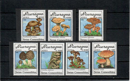 Nicaragua 1990 . Mushrooms . 7v. - Nicaragua
