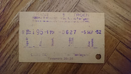 1952 TRANSPORTS CITROEN RÉSEAU D ANGERS TICKET TRANSPORT - Europe