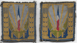 2 Ecussons  C.J.F.  ( 66 Mm X 74 Mm ) - Ecussons Tissu