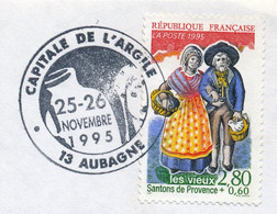 FRANCE - 6 Enveloppes Série Santons De Provence -  Obl P.J "Aubagne Capitale De L'Argile" 25/26 Nov 1995 - Covers & Documents
