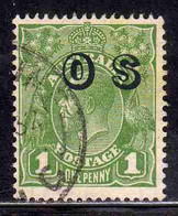 AUSTRALIA 1932 1933 OFFICIAL STAMPS OS OVERPRINTED KING GEORGE V 1p USATO USED OBLITERE' - Dienstzegels