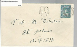 36158 ) Canada Newfoundland Cover Postal History - 1908-1947