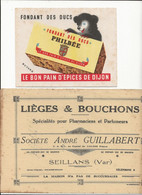 22-7-1913 Lot De 6 Buvards Viandox - Arts Et Livres Manfredi - Philbee - Amora - Parizot - Lieges Et Bouchons Guillabert - Lots & Serien
