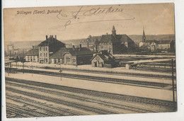 AU 975 / CPA   ALLEMAGNE- DILLINGEN  (SAAR) BAHNHOF - Dillingen