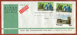 Luftpost, Expres, Pissaro Landschaft U.a., Tel-Aviv Nach Mainz 1971 (7649) - Cartas
