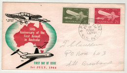 Australie // Poste Aérienne //  Lettre 1er Jour 1.07.1964 - Cartas & Documentos