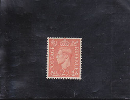 GEORGE VI 2 P ORANGE CLAIR  NEUF ** FILIGRANE K RENVERSé  N°212b YVERT ET TELLIER 1937-47 - Plaatfouten En Curiosa