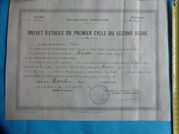 Brevet D'etudes Du Premier Cycle Du Second Degré Departement De La Vendee - Diploma's En Schoolrapporten