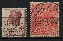 Australie Perforés Perfins Free Shipping - Perforés