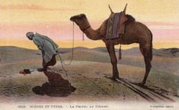 AFRIQUE DU NORD,ALGERIE,IL Y A 100 ANS,EPOQUE FRANCAISE,PRIERE EN PLEIN AIR,RARE - Hommes