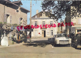 87- BESSINES SUR GARTEMPE- LA MAIRIE - CAFE DE LA PLACE -BIERES METEOR -PHARMACIE -PEUGEOT 404-DS CITROEN-FAROU COUZEIX - Bessines Sur Gartempe